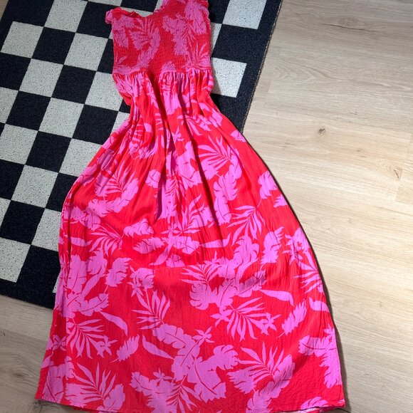 *Japra Pink Floral Beach One Shoulder Dress - Picture 6 of 7